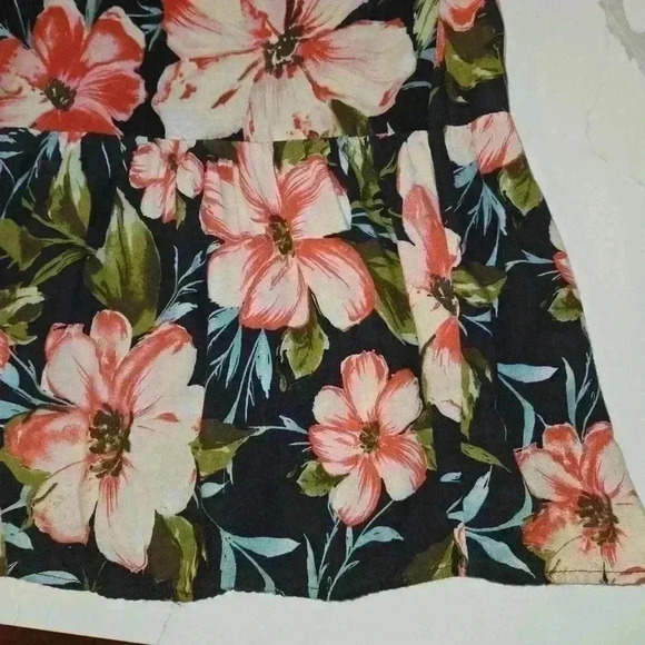 Mimi Chica Womens Strapless Ruffle Floral Maxi Dress Black Size Small - Picture 5 of 9